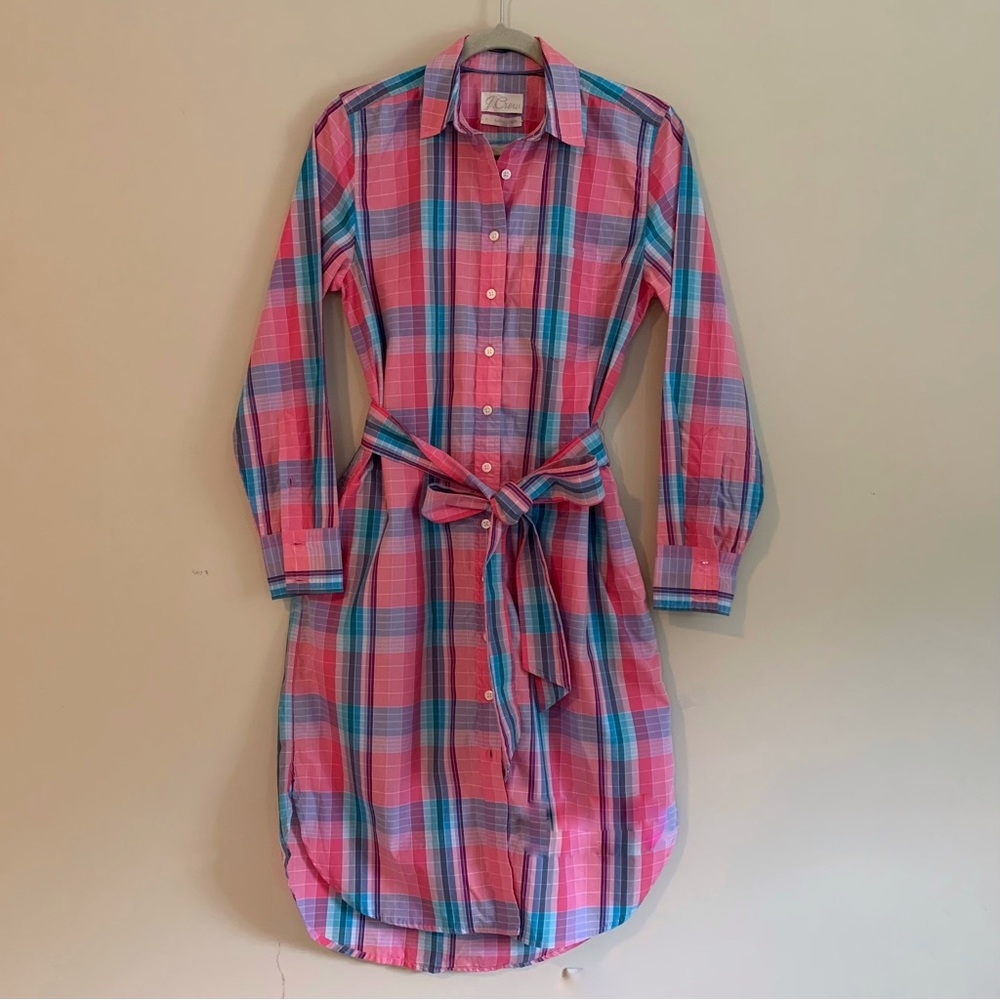 J Crew Button-down Shirt Dress Size 0 NWT